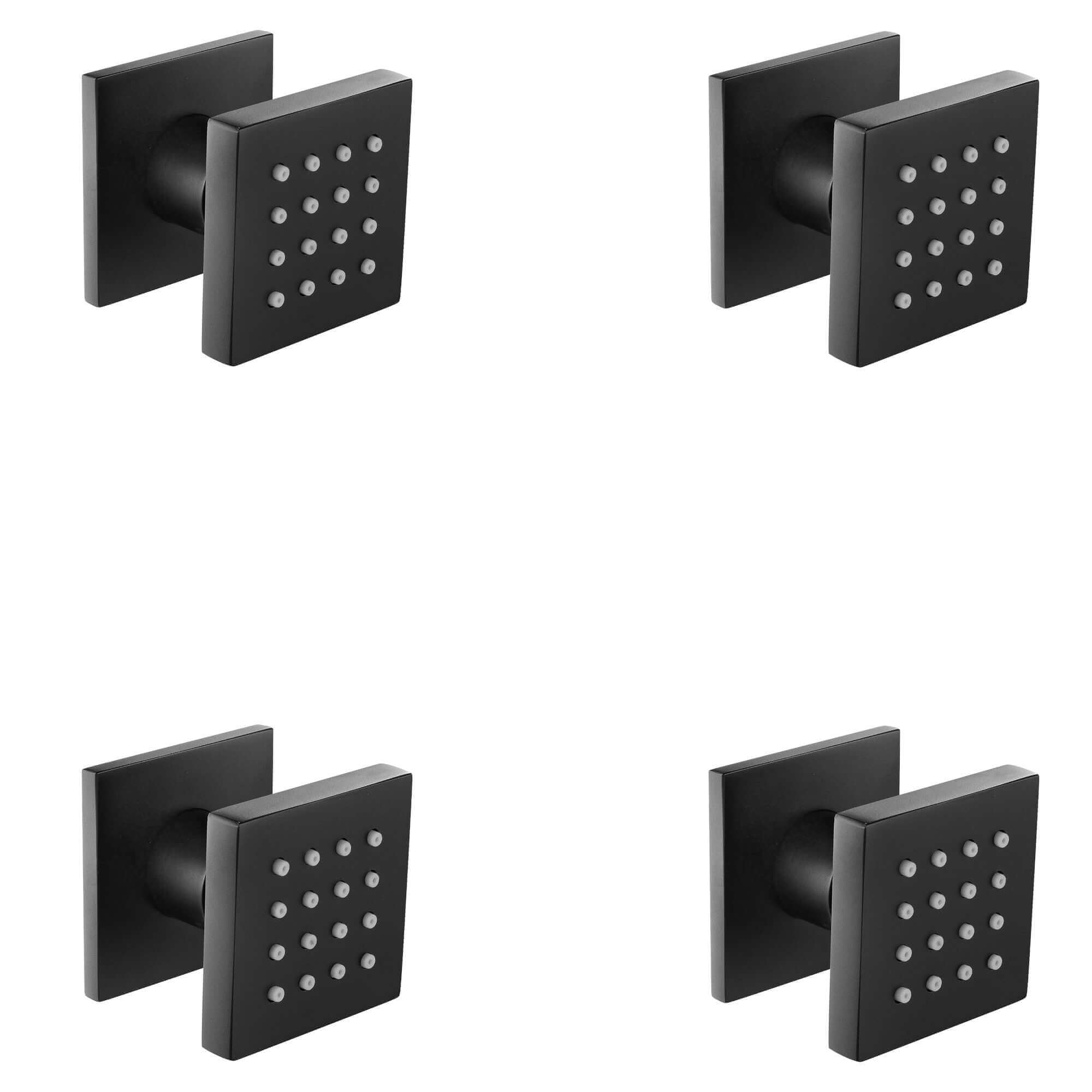 Buy 4 x square shower body jets - black Online UK | HOUSE OF ENKI